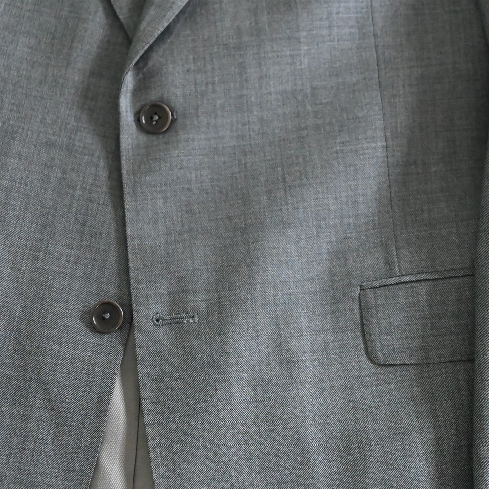 Daniel Cremiuex 42L Gray Sharkskin Loro‎ Piana Blazer Suit Jacket Sport Coat - Picture 3 of 12